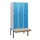 locker met bank,HxBxD 1950x900x815mm,3vak,vak B 300mm,draaigrendel