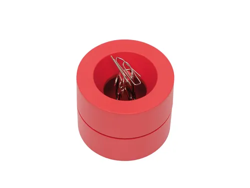 Papercliphouder MAULpro magnetisch recycled Ø73x60mm rood
