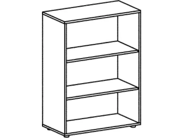 rayonnage de bureau,HxlxP 1104x800x400mm,2xsol en bois,3haut. classeur