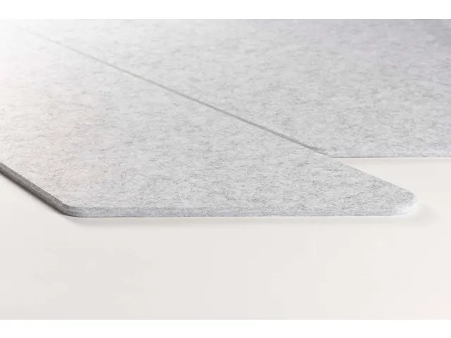 Akoestische PET-vilt parallellogram stroken lichtgrijs 30x120cm 6 stuk