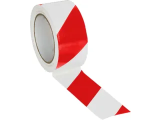 vloermarkeertape,PVC,rood/wit,band LxB 33mx50mm - 1