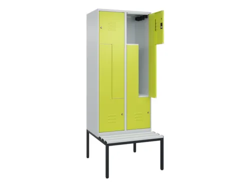 Z-garderobekast,HxBxD 2120x800x815mm,4vak,vak B 400mm,cil.-slot