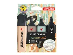 Markeerstift STABILO Boss 70/4 nature colors etui à 4 stuks