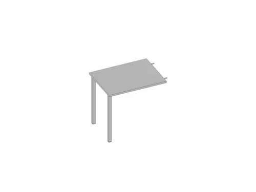 aanbouwtafel,v. 4voeten,HxBxD 730x800x600mm,blad grijs