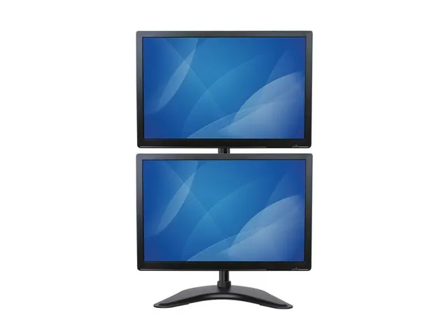 Support 2 écran Vertical Noir