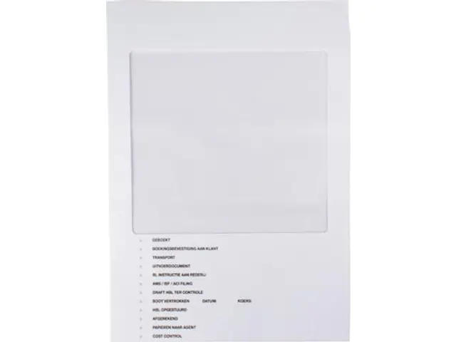 Douane mapje, wit, pak van 100 stuks