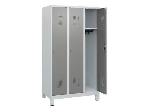schoollocker,HxBxD 1630x900x500mm,3vak,vak B 300mm,cil.-slot,voeten