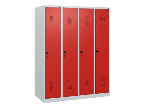 schoollocker,HxBxD 1530x1200x500mm,4vak,vak B 300mm,draaigrendel