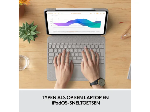 Etui clavier Combo Touch iPad Pro (5ème gen) QWERTY Anglais US sable