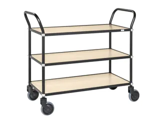 tafelwagen,draagverm. 250kg,3xhouten plaat,laadvl. LxB 950x430mm - 1