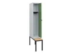 locker met bank,HxBxD 1950x300x815mm,1vak,vak B 300mm,draaigrendel