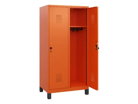 schoollocker,HxBxD 1630x800x500mm,2vak,vak B 400mm,draaigrendel,voeten