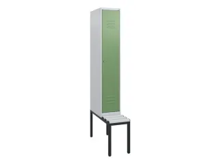 locker met bank,HxBxD 1950x300x815mm,1vak,vak B 300mm,cil.-slot - 1
