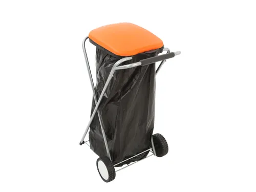 Afvalzakhouder Move & Up Oranje 120 Liter zakken Verrijdbaar