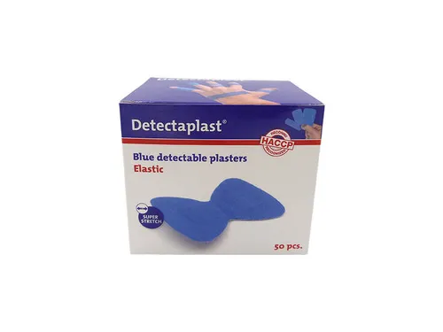Detectaplast 8245 vlinder textielpleister elastisch blauw 50 stuks