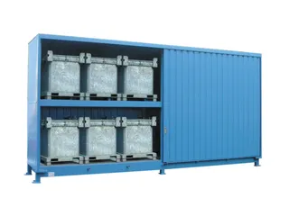 stellingcontainer v. gevaarlijke stoffen,max. 12xIBC,staand - 2