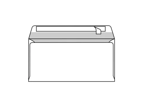 Envelop C5/6 114x229mm Strip Naturel wit houtvrij ECF 500 Stuks