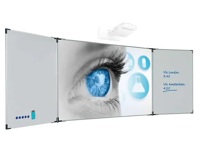 Projectiebord Vijfvlaks 120x192cm 16:10 mat wit Extraflat touch finger