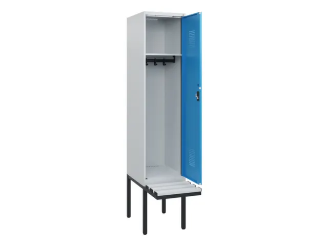 locker met bank,HxBxD 1950x400x815mm,1vak,vak B 400mm,cilinderslot