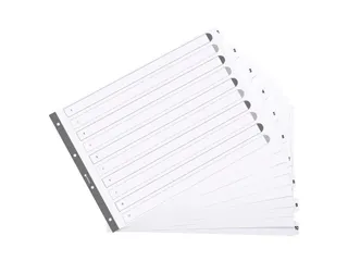 Bedrukte Tabbladen Karton Geplastificeerde Tabs 10 Tabs 1-10 A3 Wit - 3