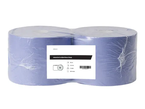 Poetspapier Rol Verlijmd Blauw 3-laags 2 Rol