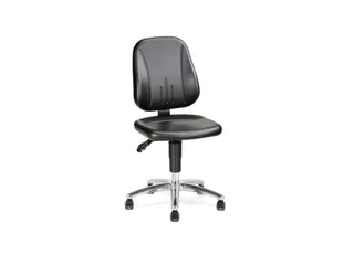 ESD-werkplaatsstoel kunstleer zwart 440-620mmx460x470mm wielen - 3