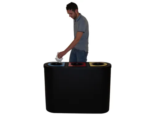 afvalverzamelstation,3x45l,HxBxD 755x1100x385mm,3opening(en)