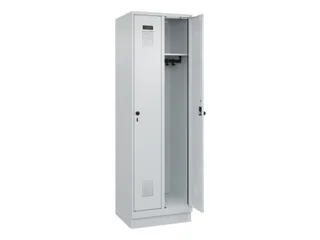 locker,HxBxD 1950x600x500mm,2vak,vak B 300mm,draaigrendel,sokkel - 2