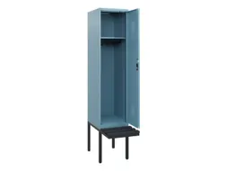 locker met bank,HxBxD 1950x400x815mm,1vak,vak B 400mm,cilinderslot