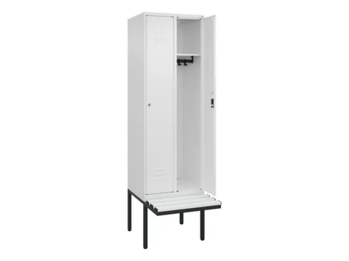 locker met bank,HxBxD 2120x600x815mm,2vak,vak B 300mm,cil.-slot