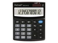 Calculator Rebell SDC412 BX zwart desk 12 digit
