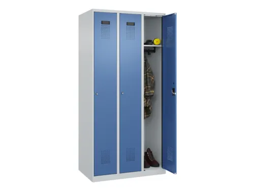locker,HxBxD 1850x900x500mm,3vak,vak B 300mm,cil.-slot,staand op vloer