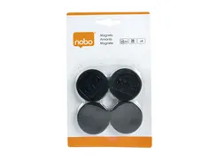 Magneet Nobo 38mm zwart 4 stuks