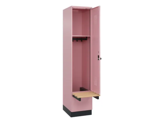 locker met bank,HxBxD 1950x400x815mm,1vak,vak B 400mm,draaigrendel