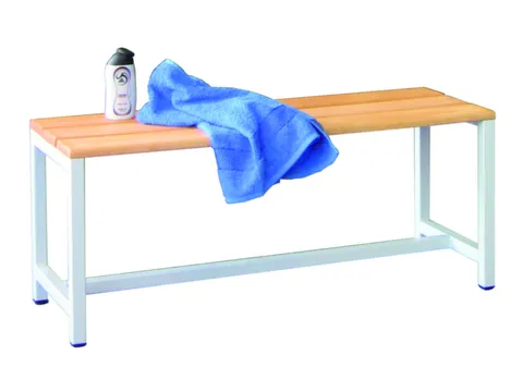 omkleedbank,LxD 1000x370mm,houten lijst beuken,onderstel RAL7016