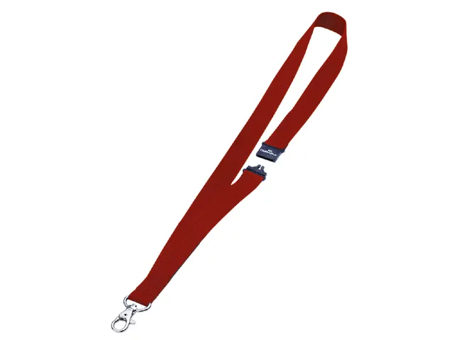 Textielkoord Durable 8137 met karabijnhaak rood