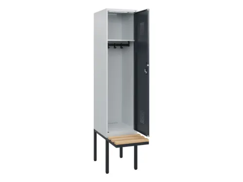 locker met bank,HxBxD 1950x400x815mm,1vak,vak B 400mm,cilinderslot