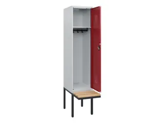 locker met bank,HxBxD 1950x400x815mm,1vak,vak B 400mm,cilinderslot - 1