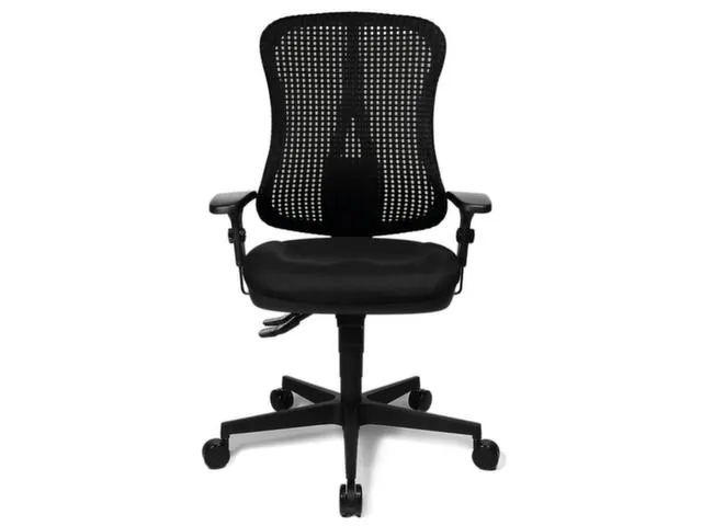 Siège Bureau Pivotant Assise Noir Dossier Maille Noir