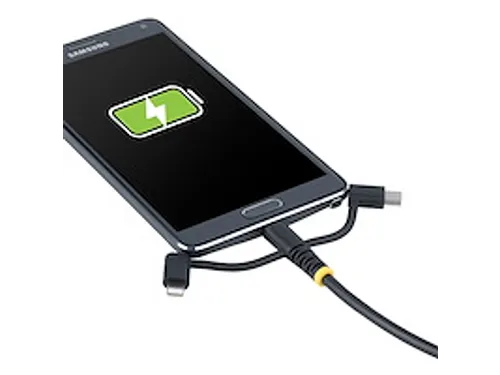 1m Robuuste USB Multi Oplaadkabel zwart