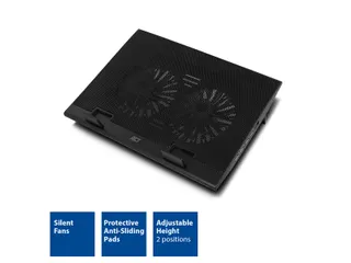Laptopstandaard ACT 2 standen met ventilator 4-p hub - 5