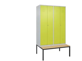 locker voor scheiding van kleding,HxBxD 2120x1200x815mm,4vak - 1