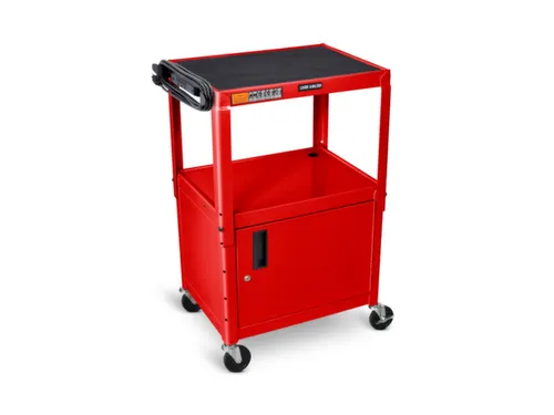 bijzetwagen,HxLxB 610-1060x610x460mm,rood,2niveau(s)