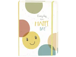 Notitieboek Smiley Happy Day A5 lijn 92 pagina's softcover
