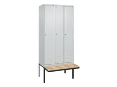 locker met bank,HxBxD 2120x900x815mm,3vak,vak B 300mm,cil.-slot