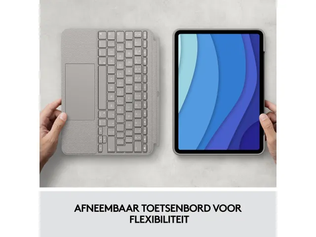 Etui clavier Combo Touch iPad Pro (1,2,3 gen) QWERTY Anglais US sable