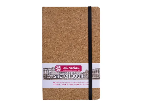 Schetsboek Talens Art Creation 80 witte vellen 140gr 130x210mm kurk