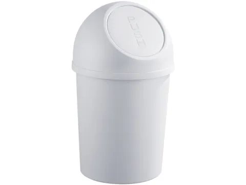 afvalbak,13l,HxØ 490x253mm,romp PP lichtgrijs,deksel PP lichtgrijs