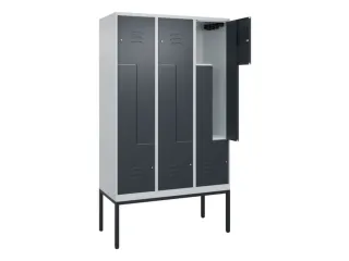 Z-garderobekast,HxBxD 2120x1200x500mm,vak B 200/400mm,cil.-slot - 2