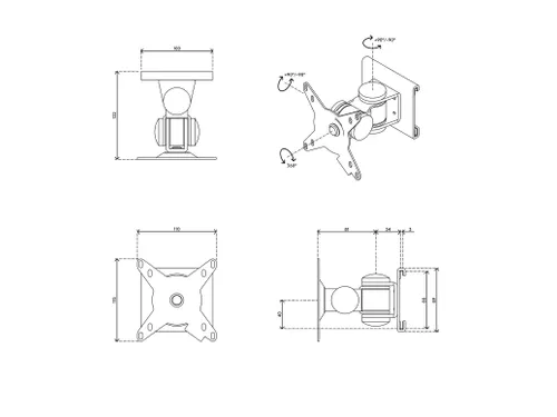 ViewMate Style Toolbar Bevestiging 132 Zilver 1 Scherm